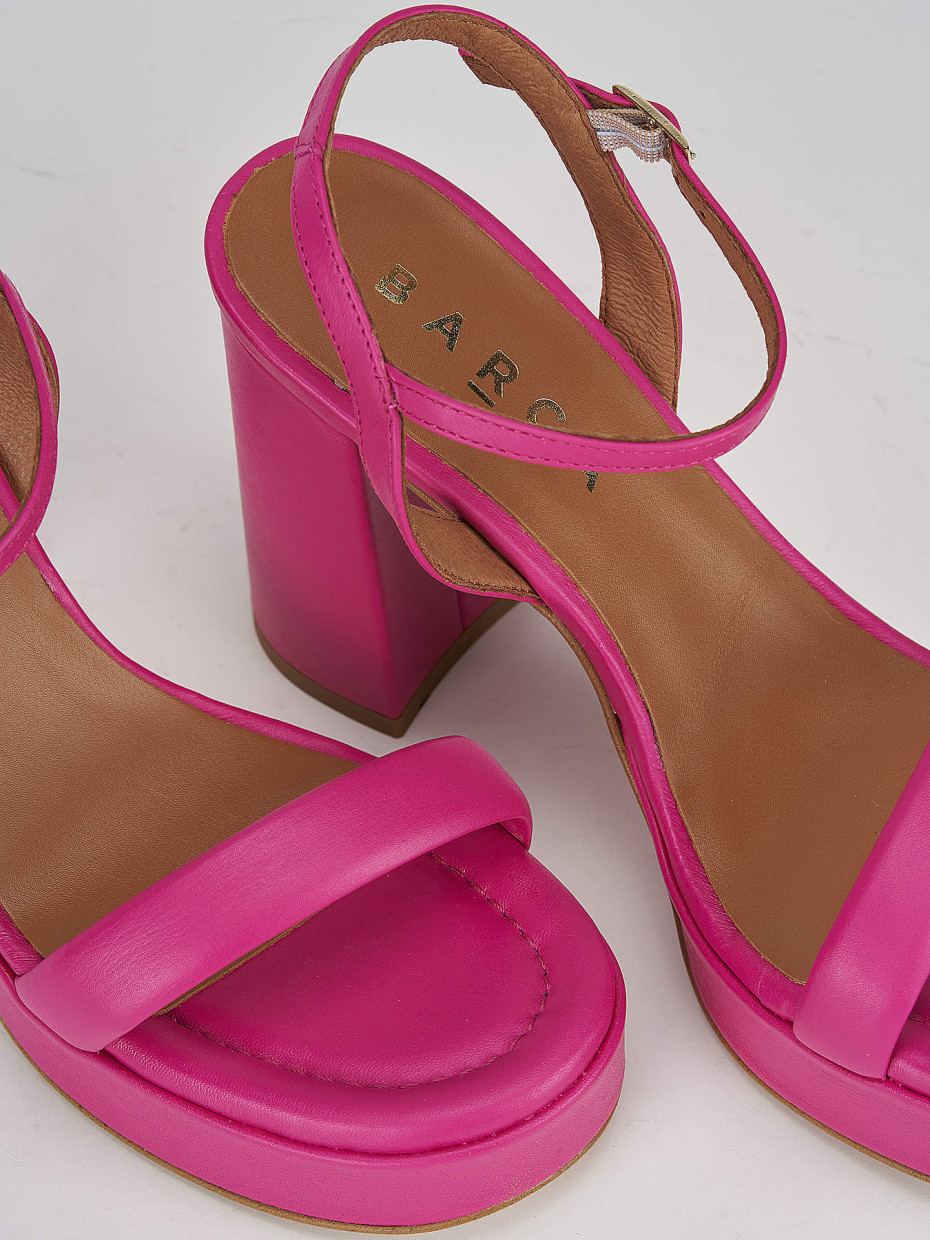 Sandali tacco 9cm pelle rosa Barca Stores
