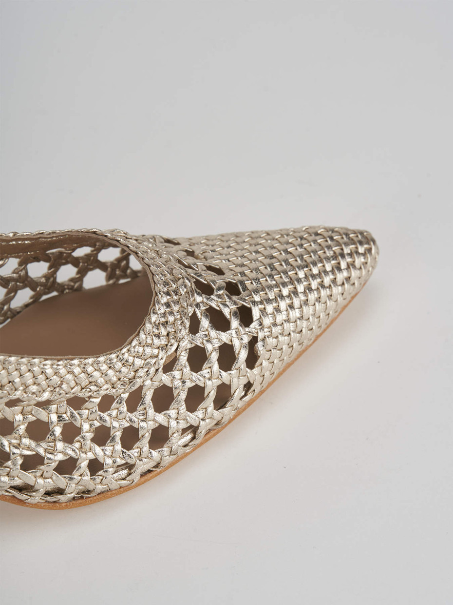 Pumps heel 5 cm gold leather