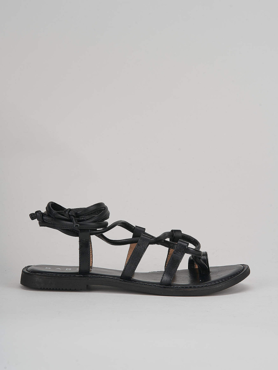 Sandali tacco 1cm pelle nero