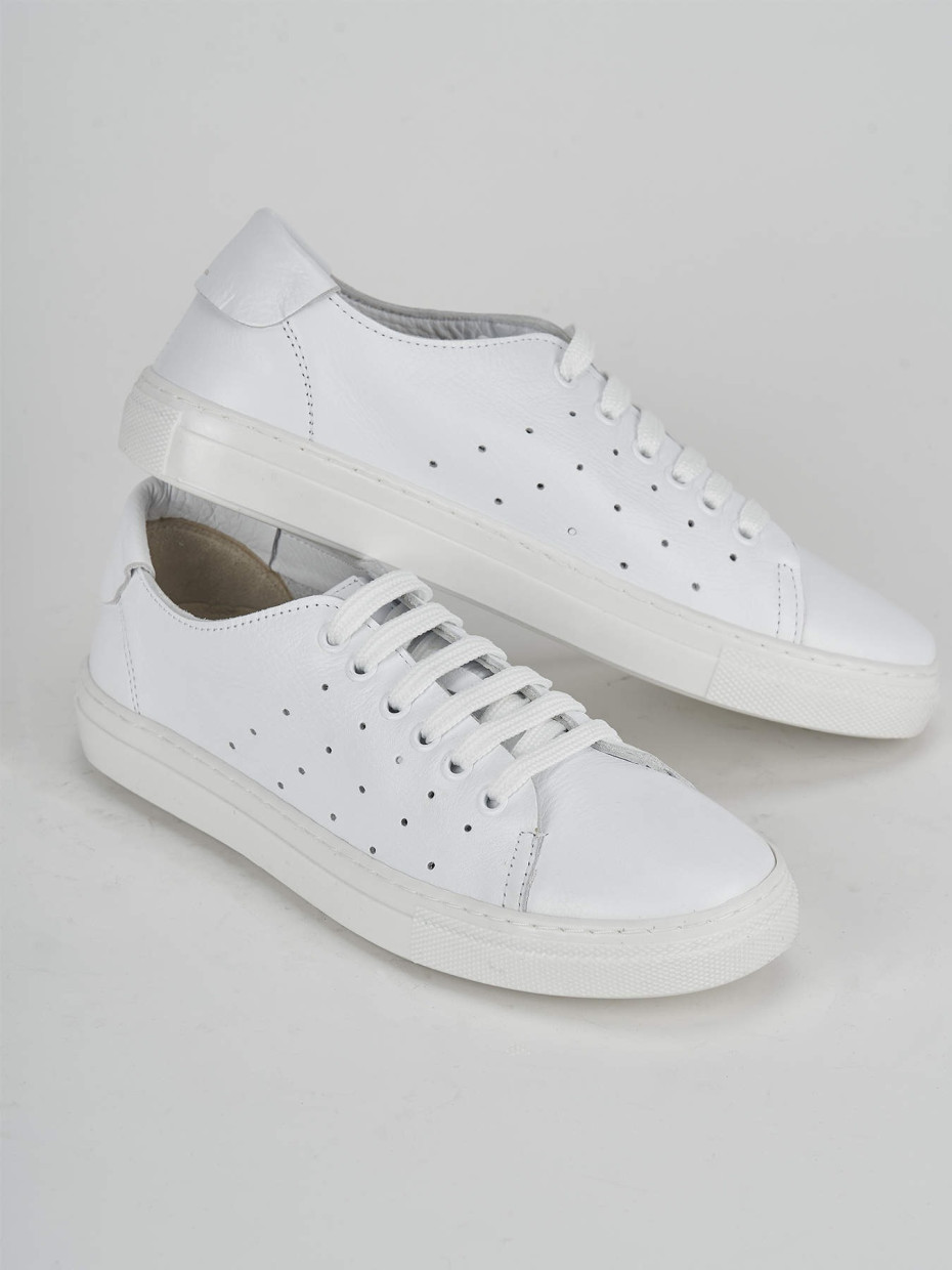 Sneakers pelle bianco