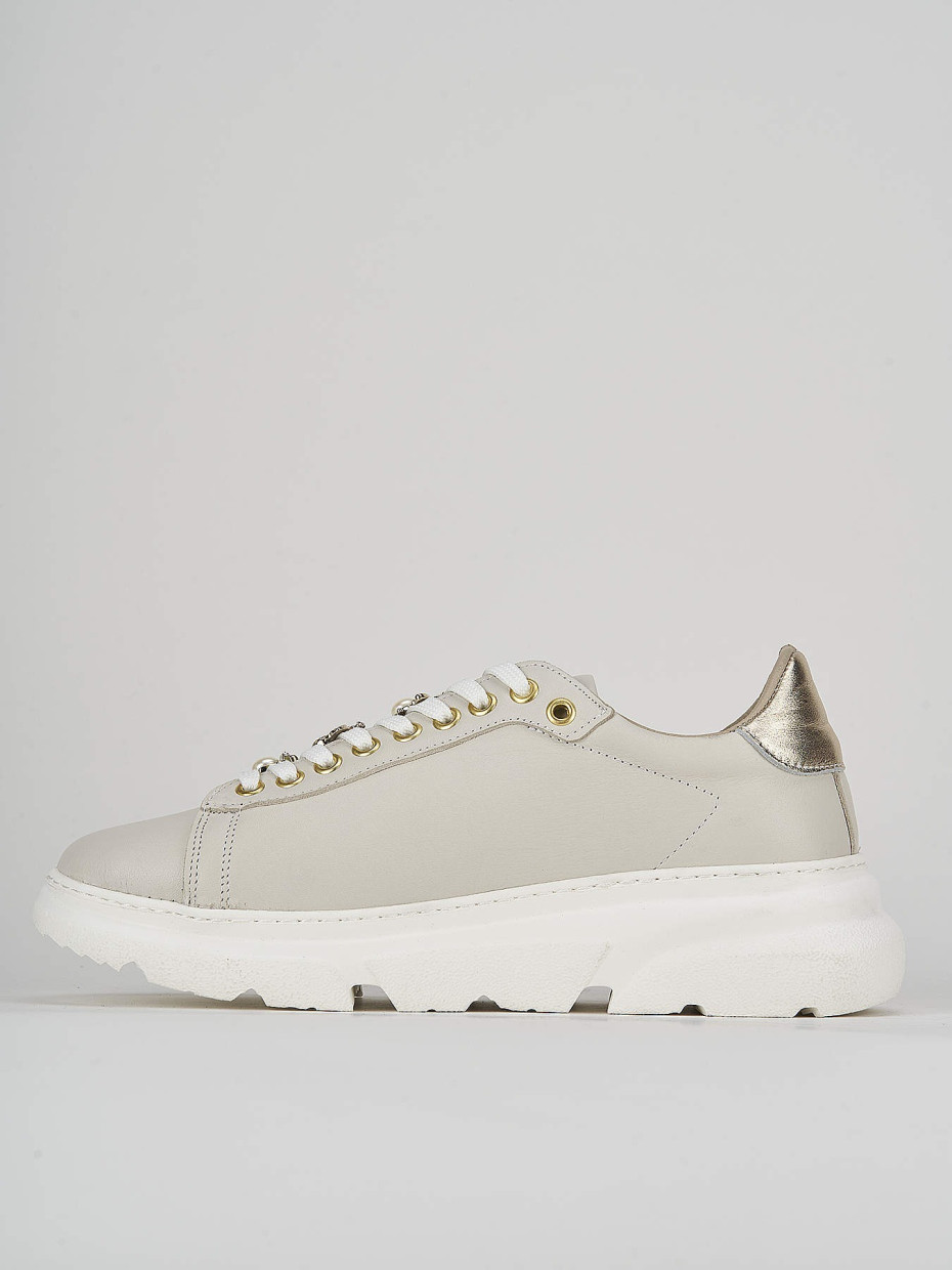 Sneakers pelle beige