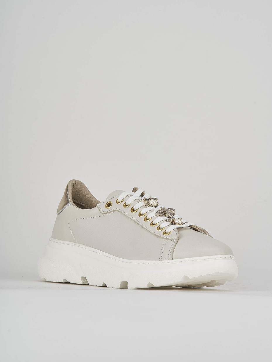 Sneakers pelle beige