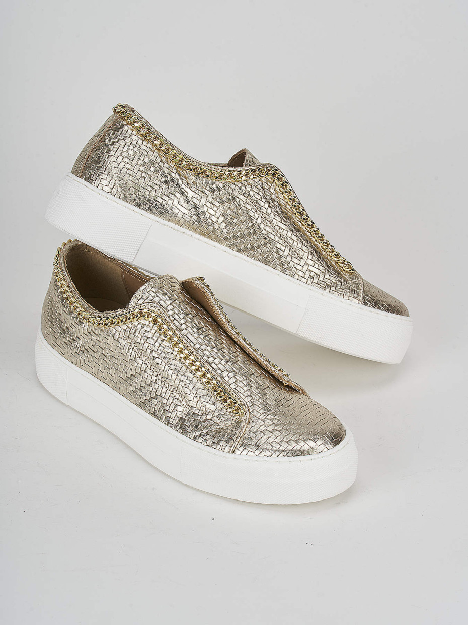 Sneakers pelle oro