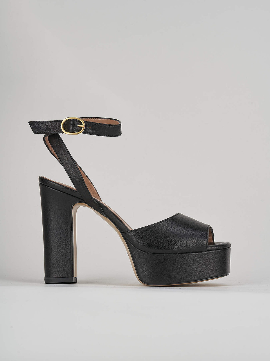 Sandali tacco 11cm pelle nero