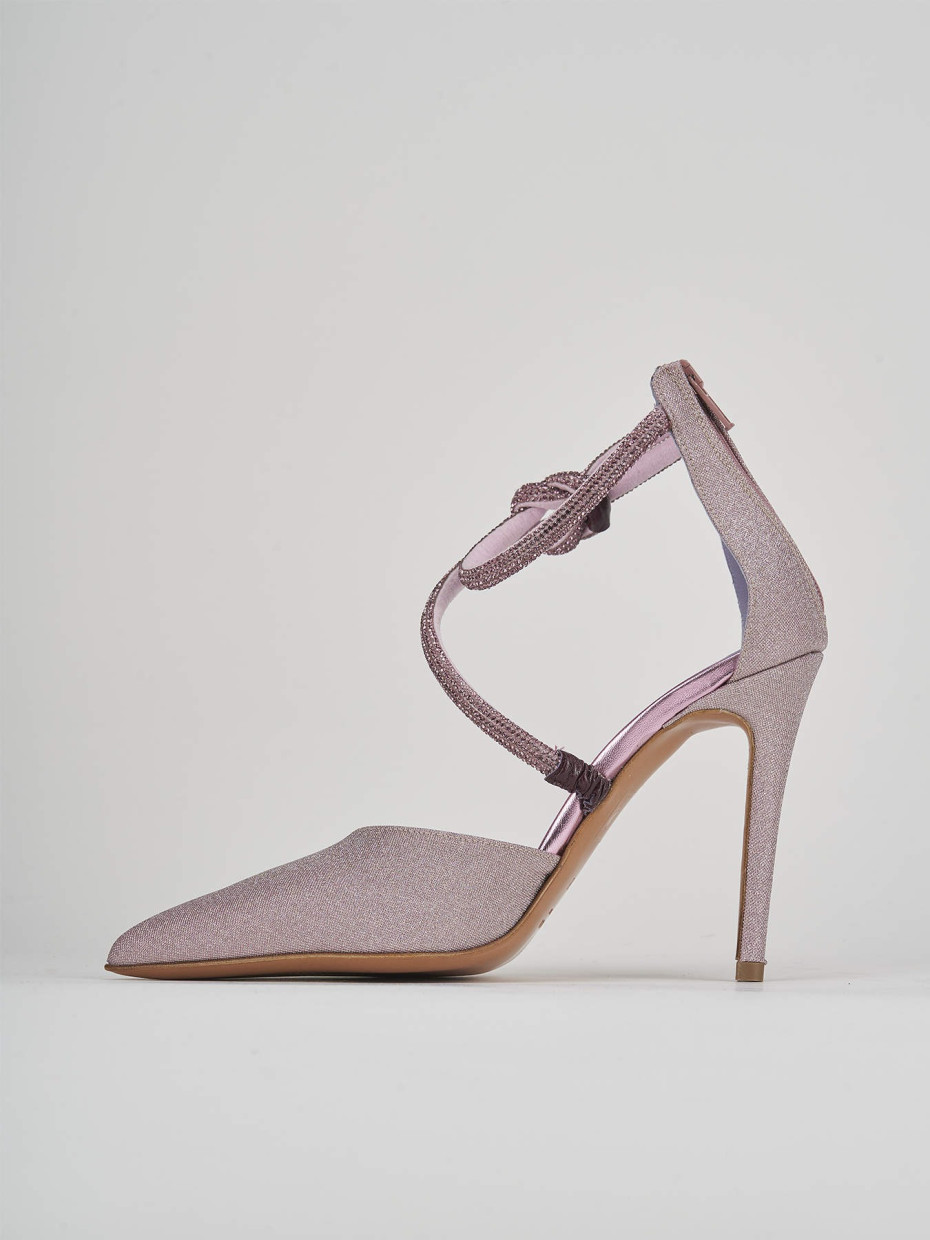 Décolleté e slingback tacco 10cm pelle rosa