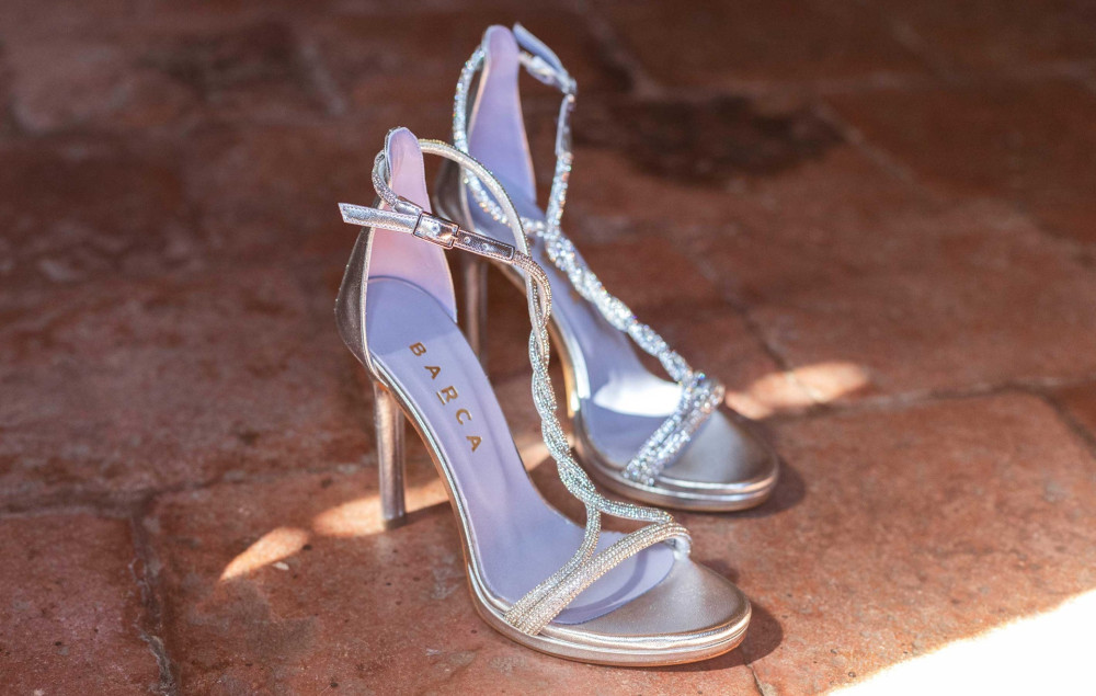 High heel sandals heel 9 cm silver leather