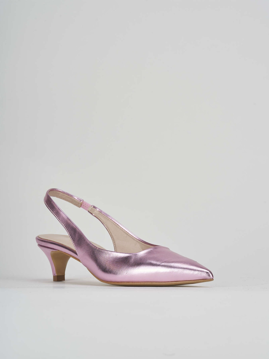 Pumps heel 3 cm pink laminated