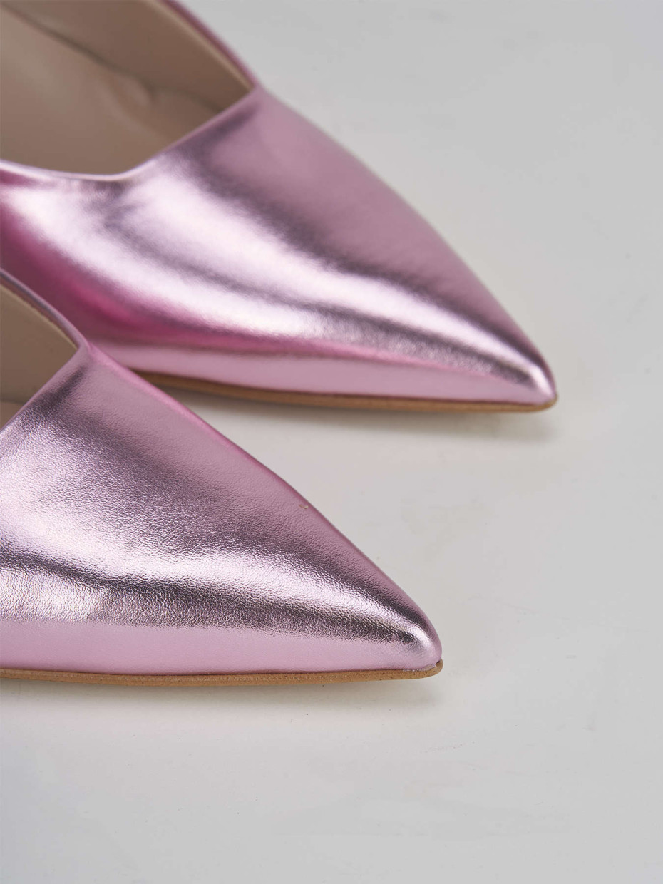 Pumps heel 3 cm pink laminated