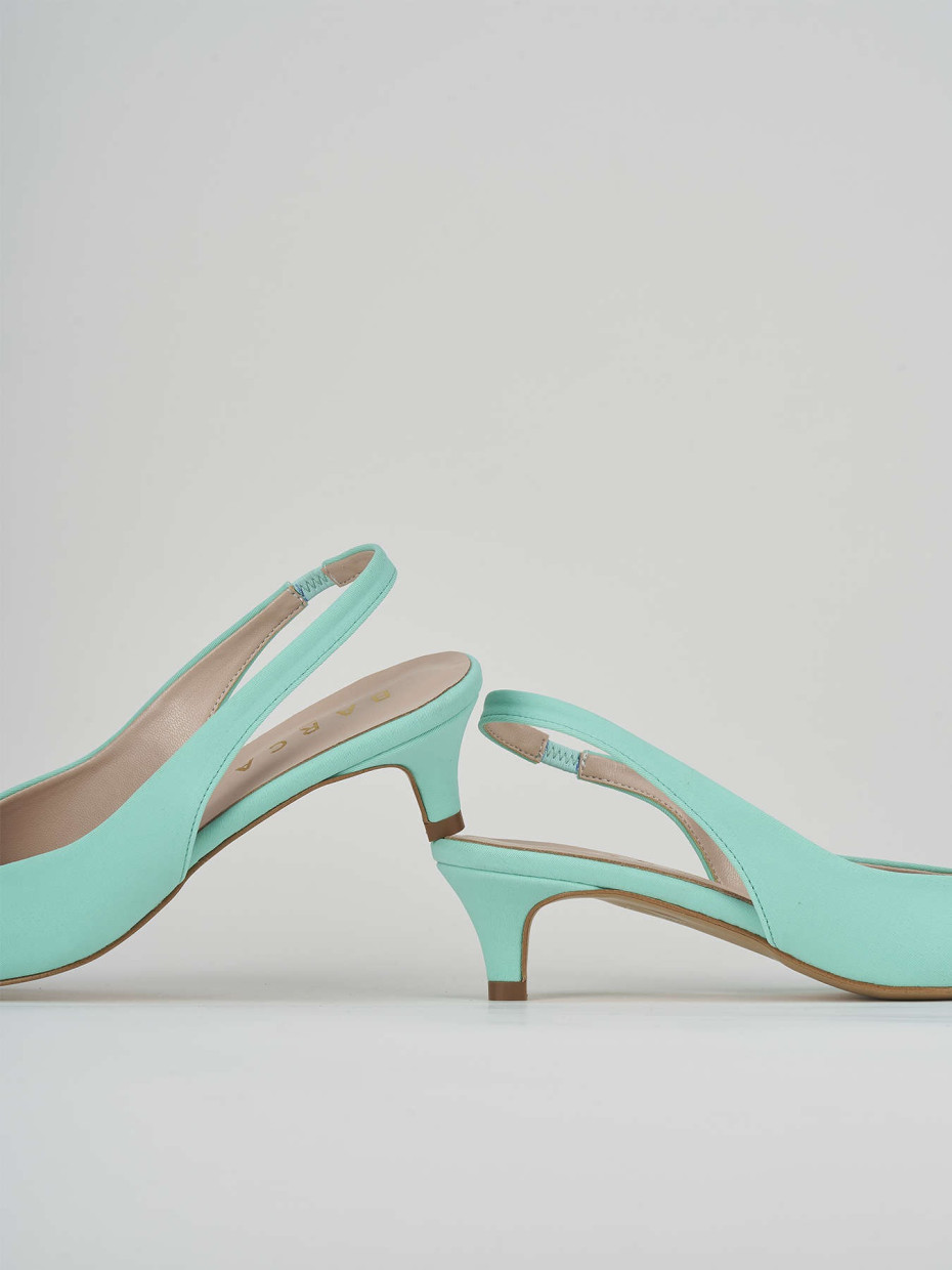 Pumps heel 3 cm light blue licra