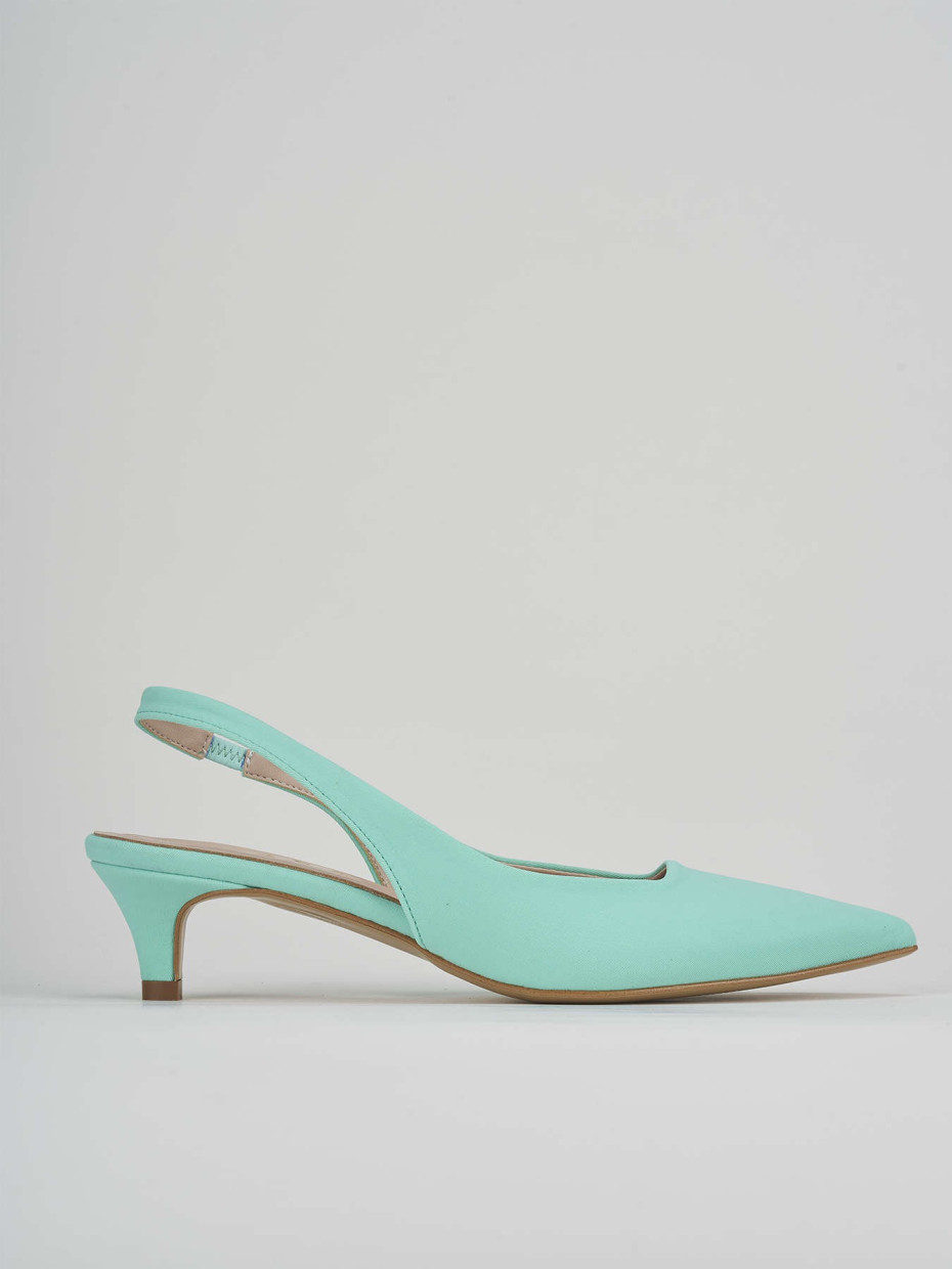 Pumps heel 3 cm light blue licra