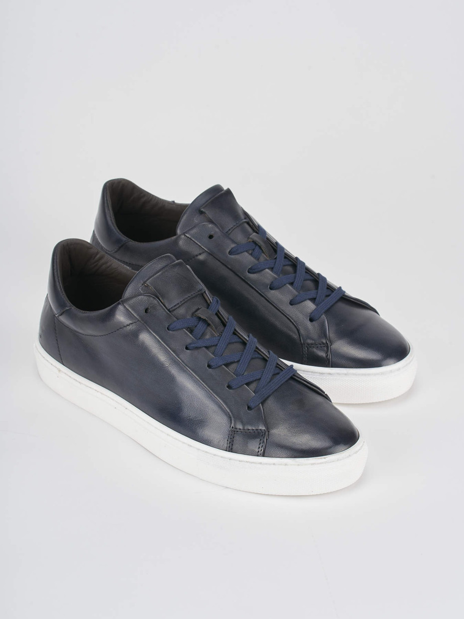 Sneakers pelle blu