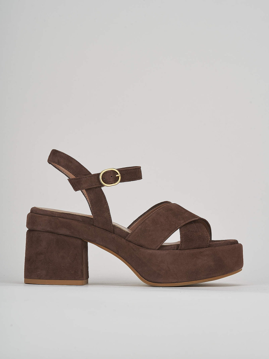 Brown suede heeled sandals deals