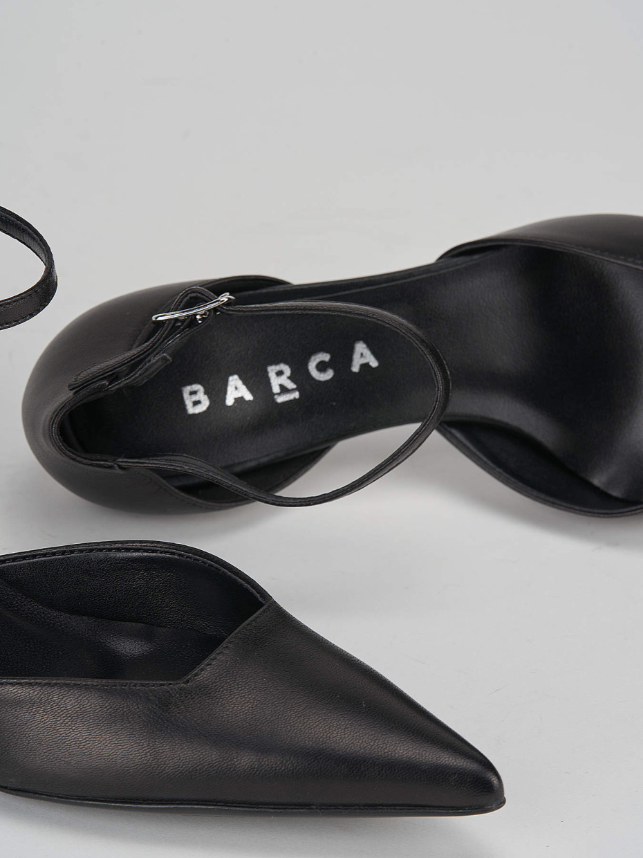 Bebè tacco 3 cm nero pelle