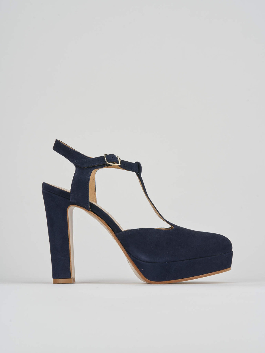 Pumps heel 11 cm blu suede