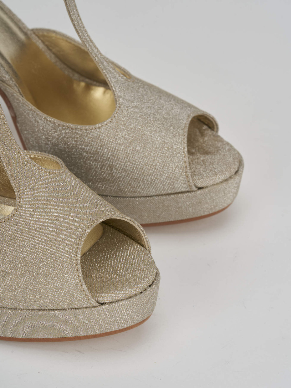 High heel sandals heel 11 cm gold glitter