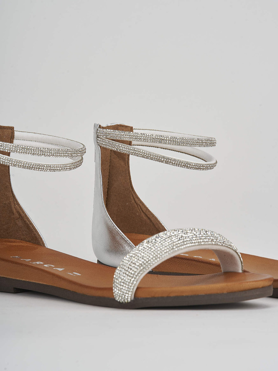Silver sandals 1 inch heel store