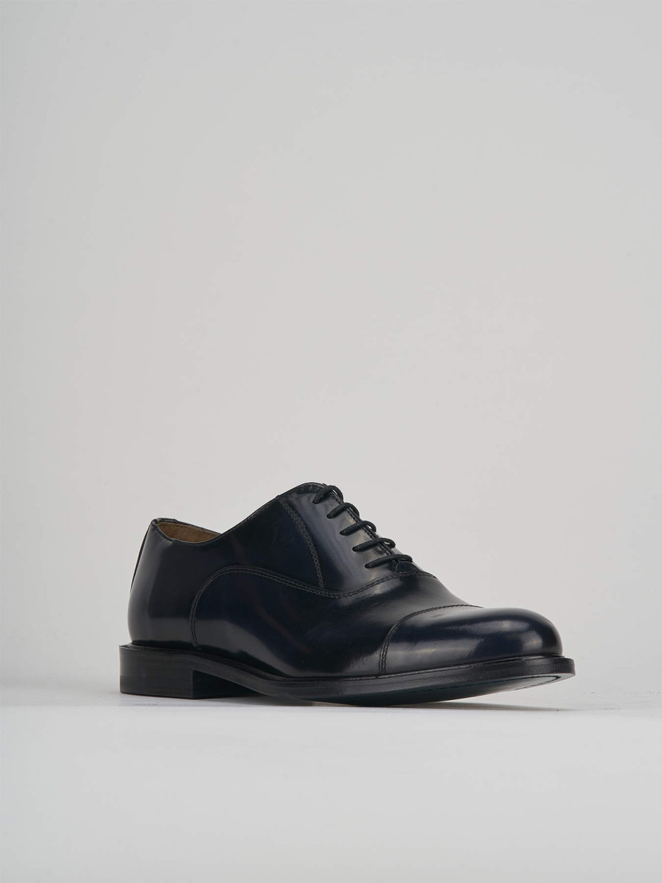 Lace-up shoes blu leather