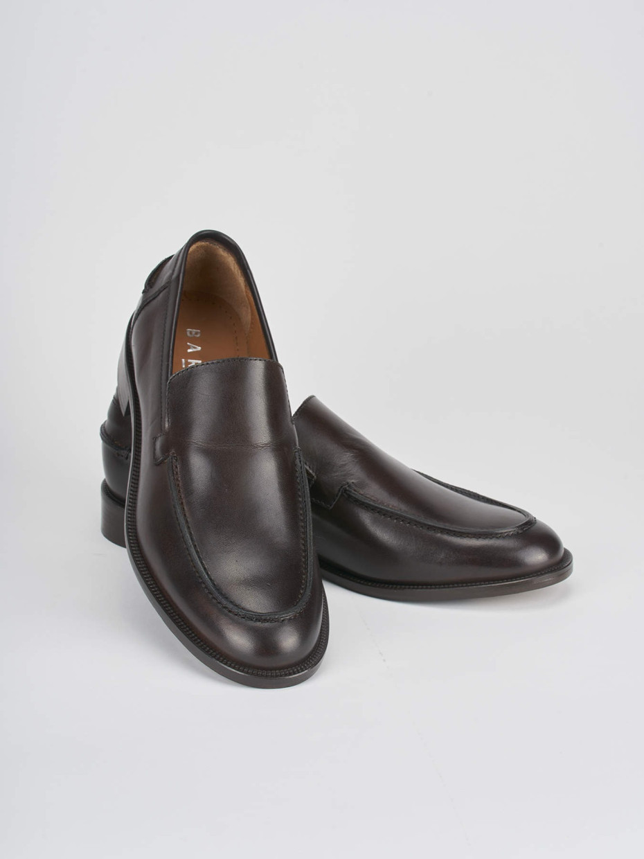 Loafers dark brown leather