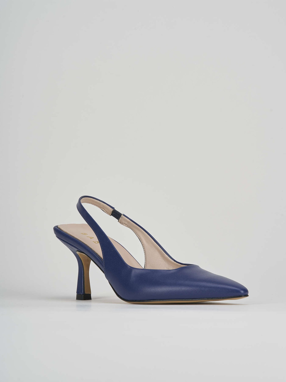 Pumps heel 7 cm blu leather