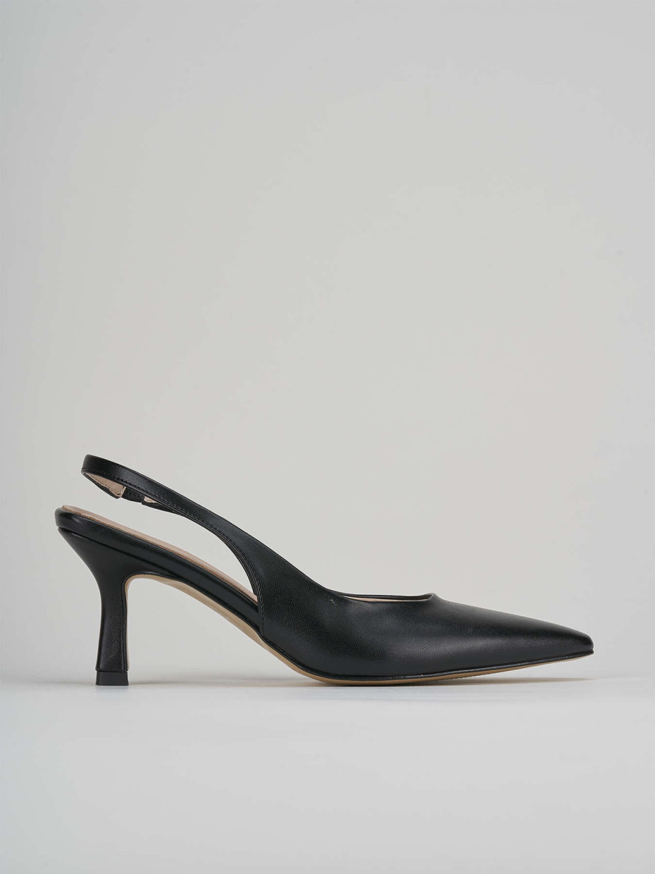 Pumps heel 7 cm black leather