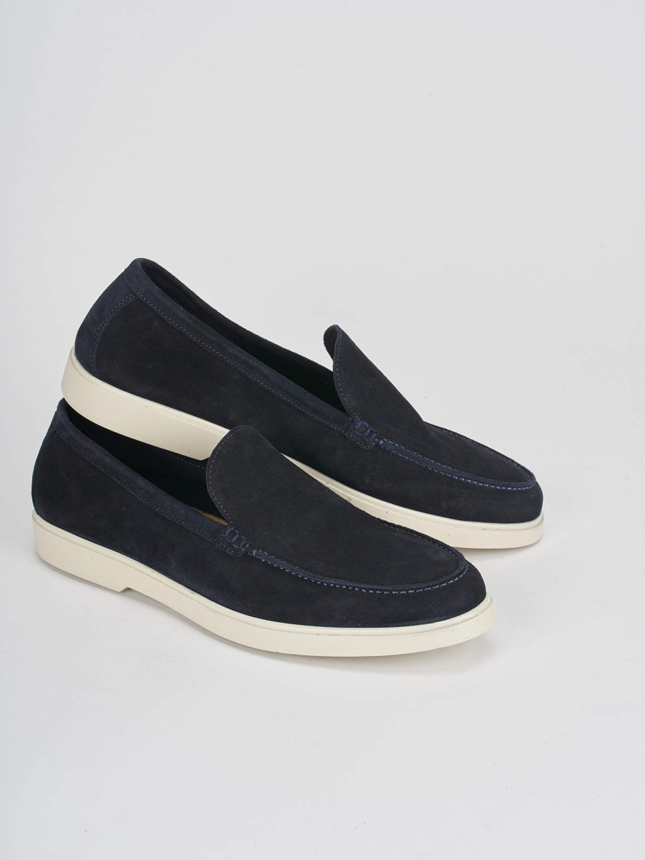 Loafers blu suede