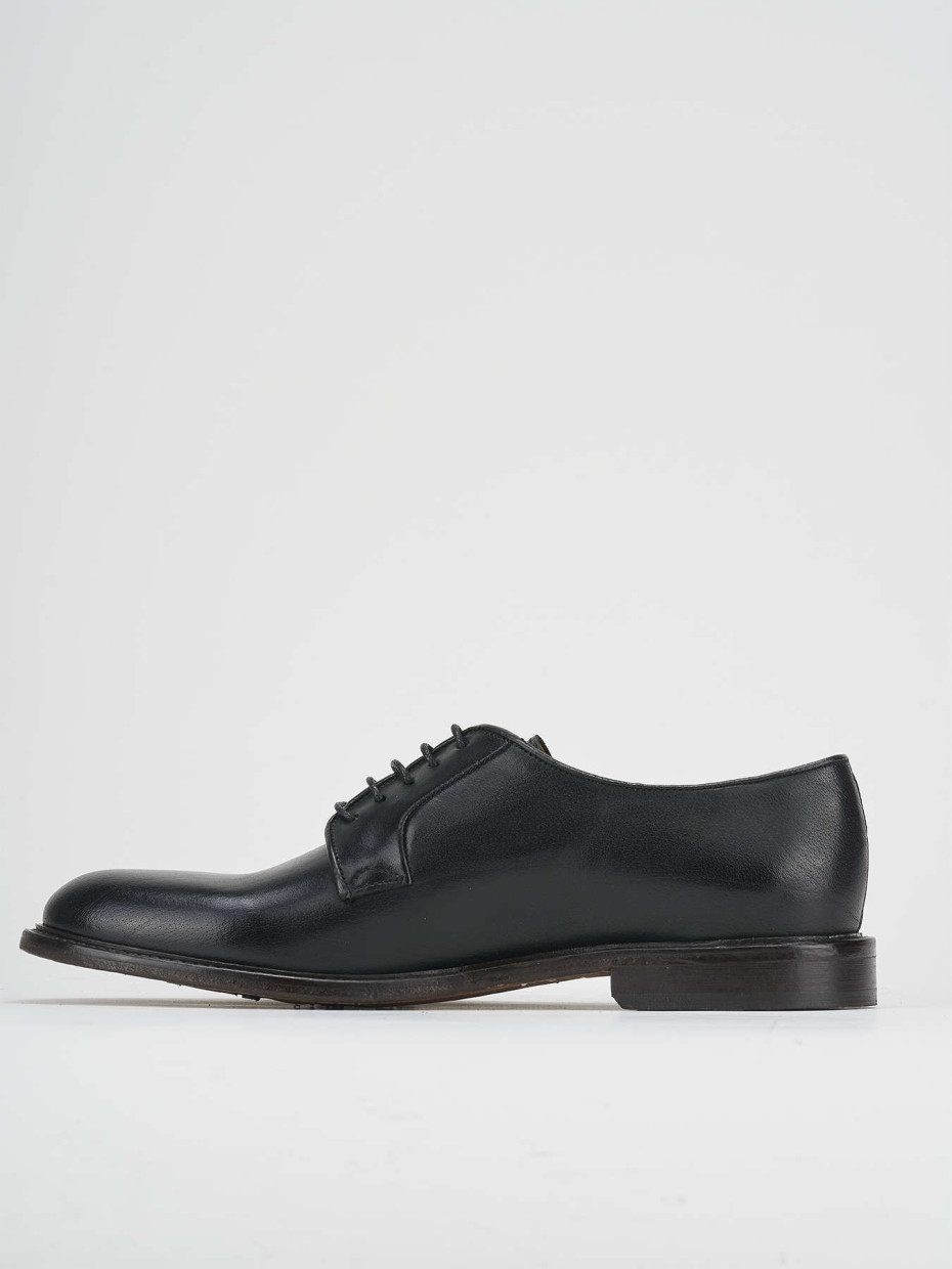 Stringate tacco 1cm pelle nero