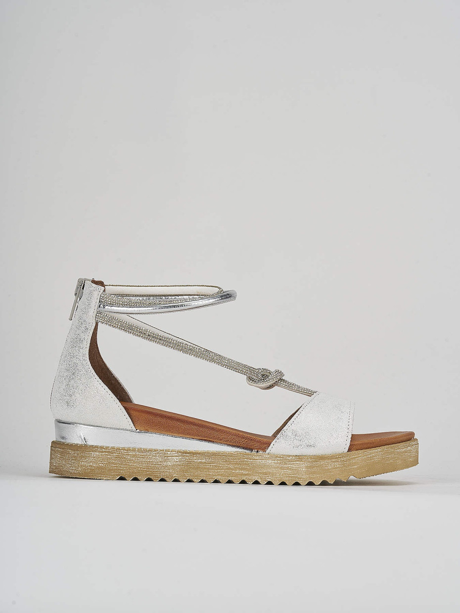 Sandali online zeppa argento