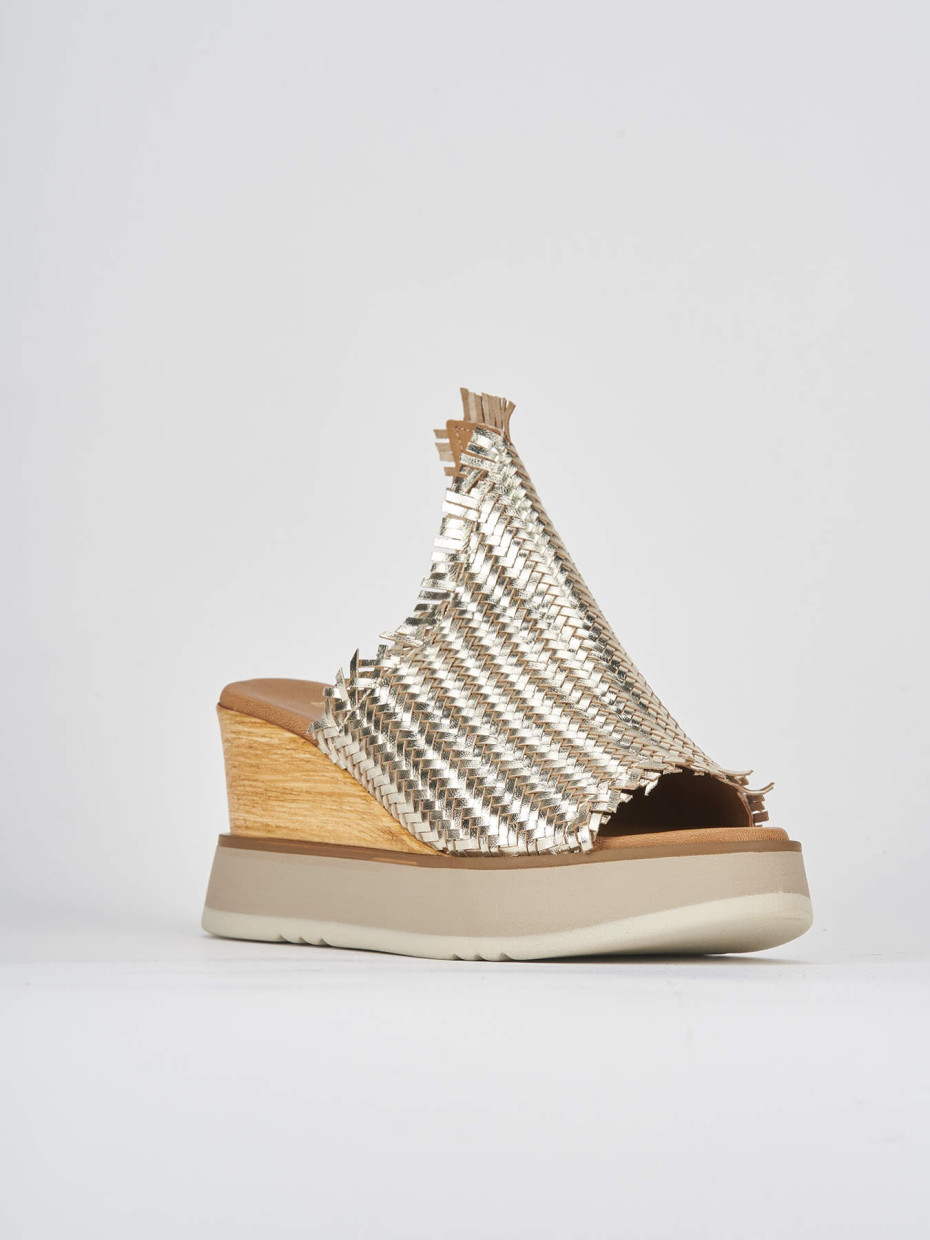 Sandali zeppa on sale color oro