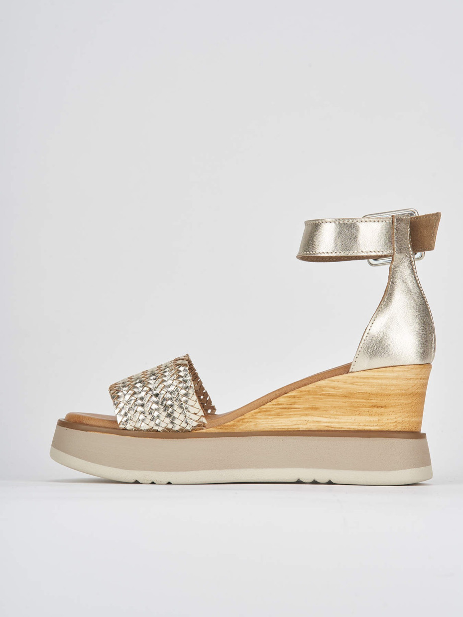 Sandali zeppa deals oro