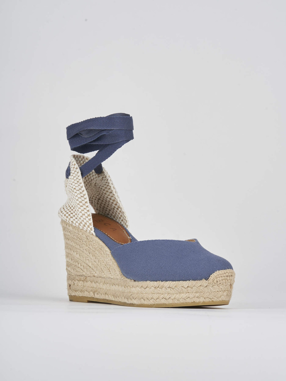 Espadrillas heel 9 cm jeans fabric