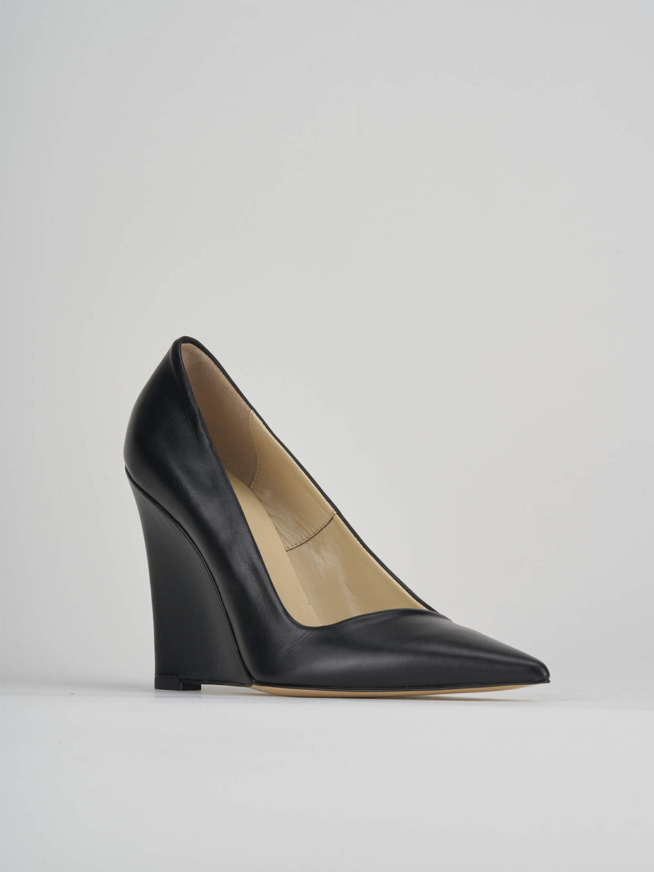 Décolleté e slingback tacco 11cm pelle nero