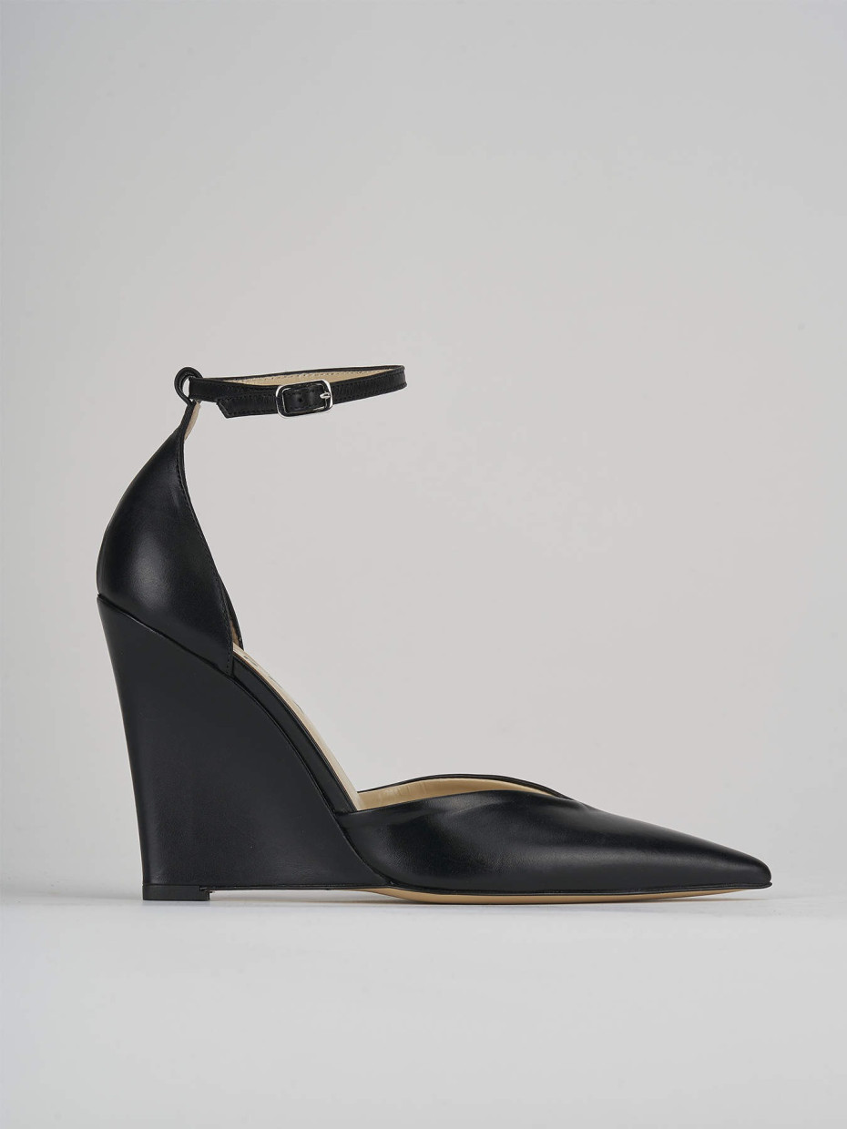 Décolleté e slingback tacco 11cm pelle nero