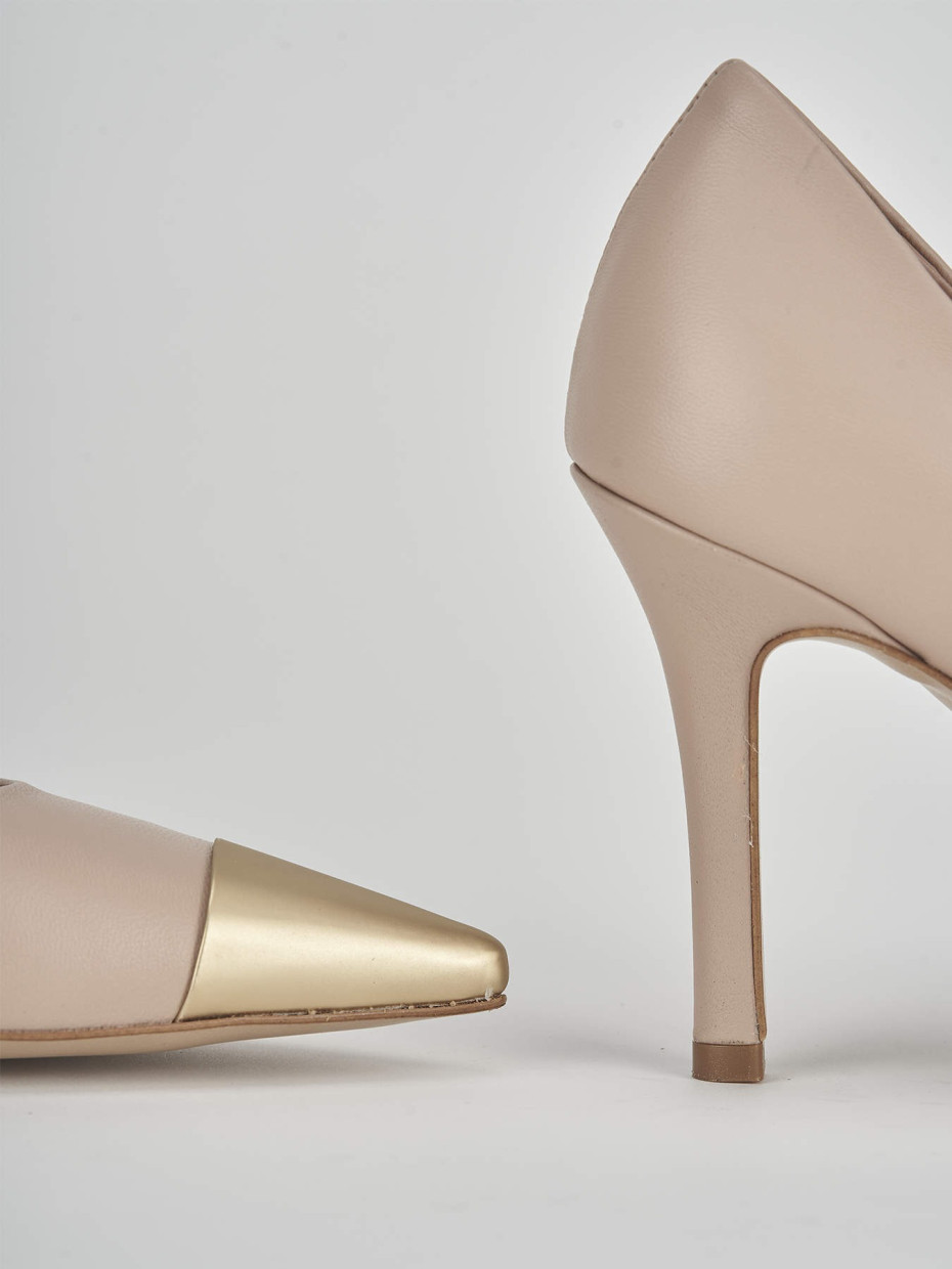 Pumps heel 10 cm pink leather