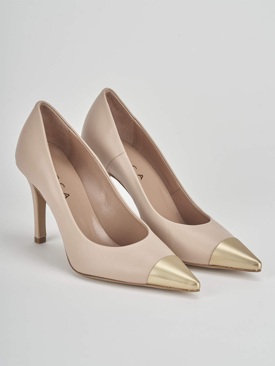 Pumps heel 10 cm pink leather