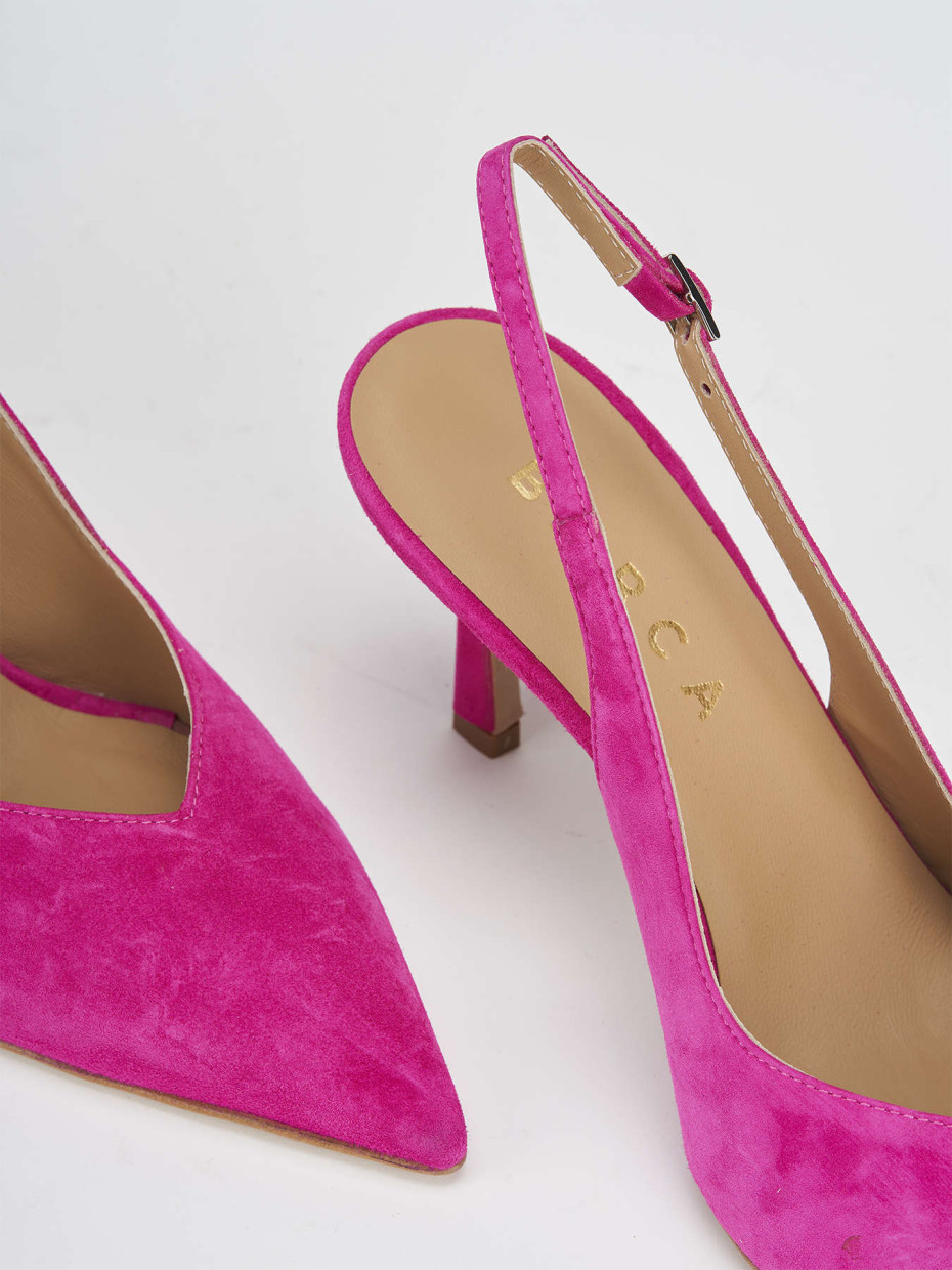 Pumps heel 7 cm pink suede