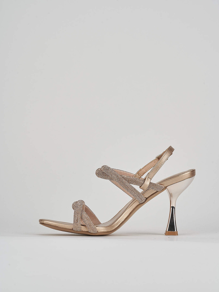 Sandali tacco 8cm pelle rosa