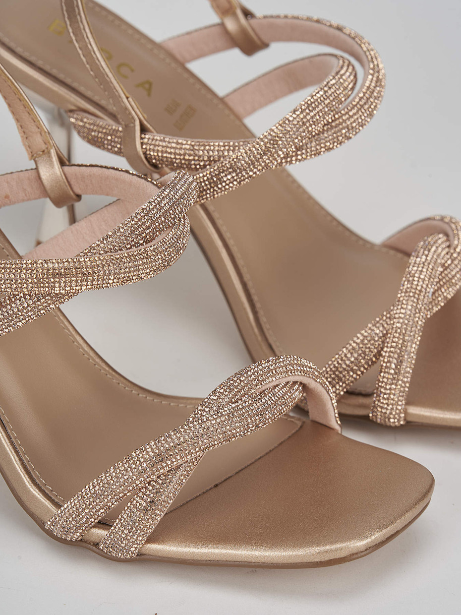 Sandali tacco 8cm pelle rosa