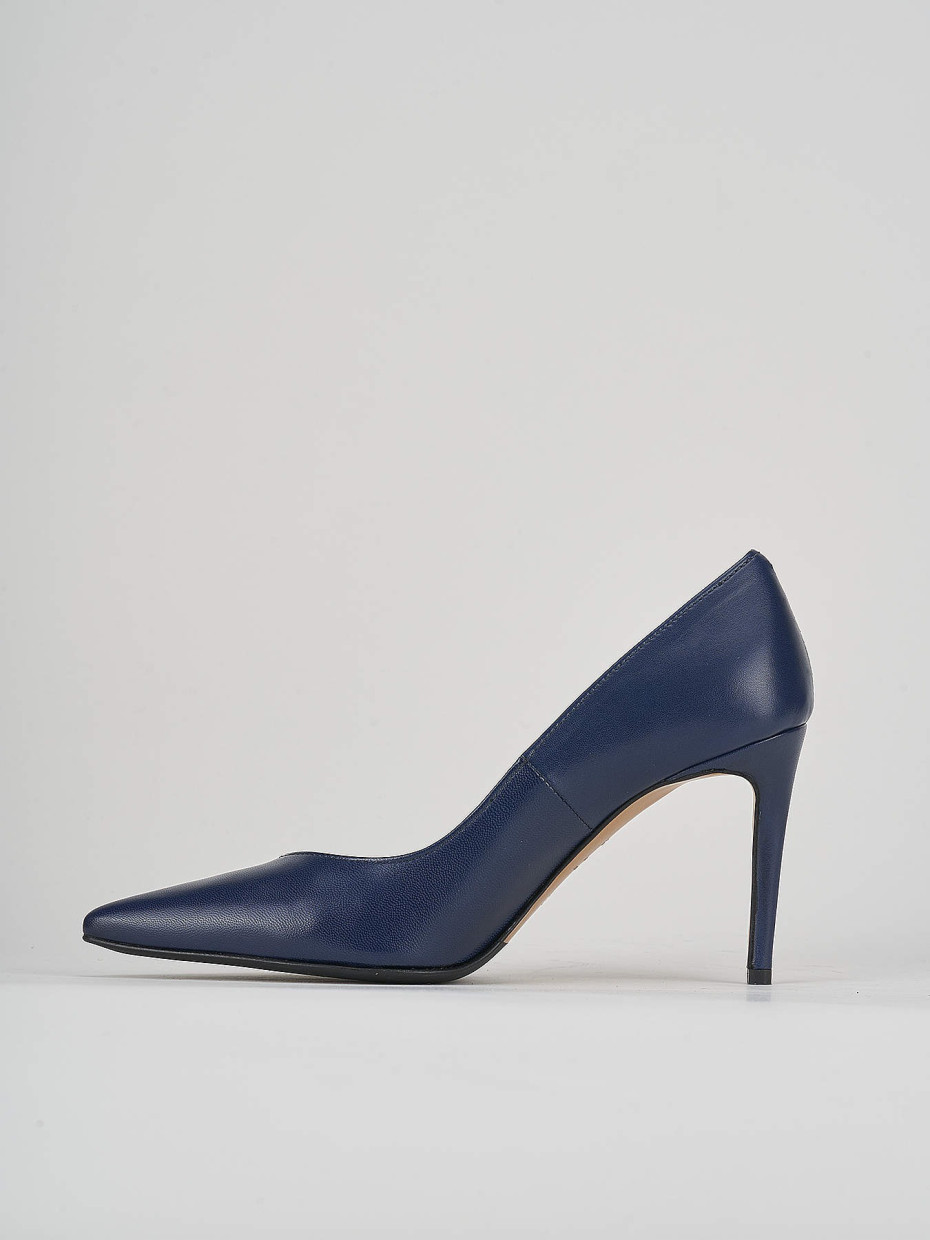 Pumps heel 8 cm blu leather