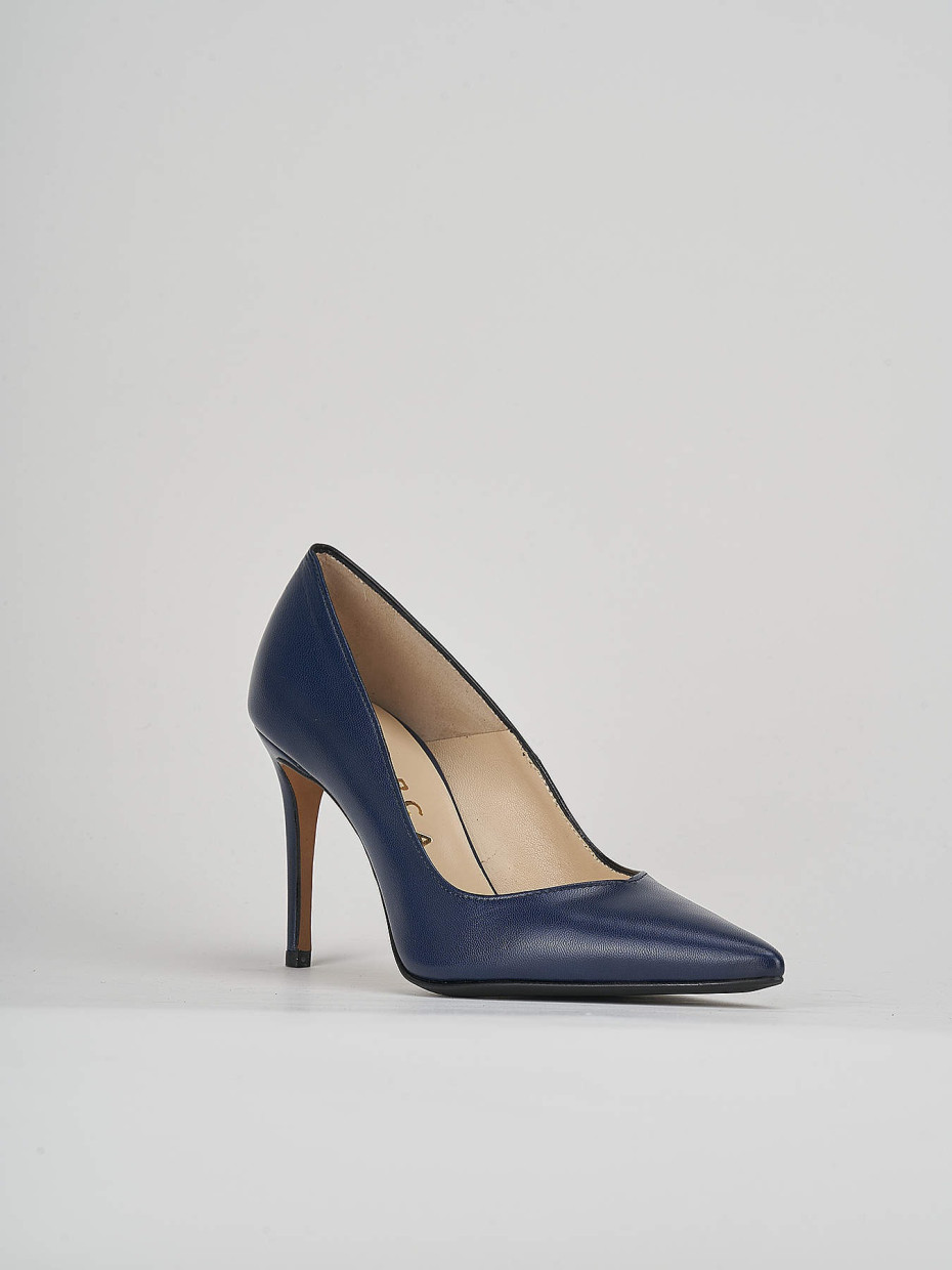Pumps heel 8 cm blu leather