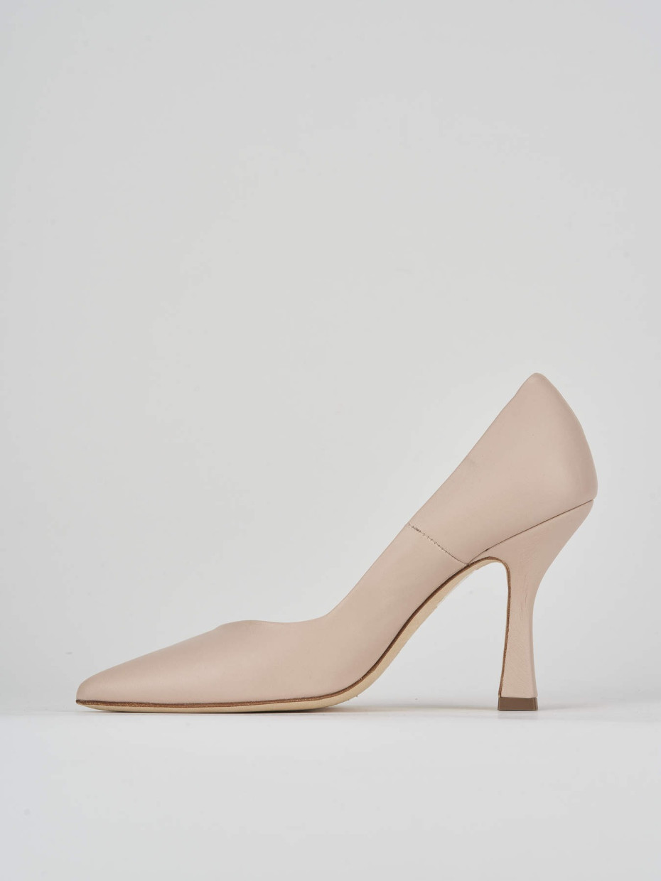 Pumps heel 9 cm pink leather
