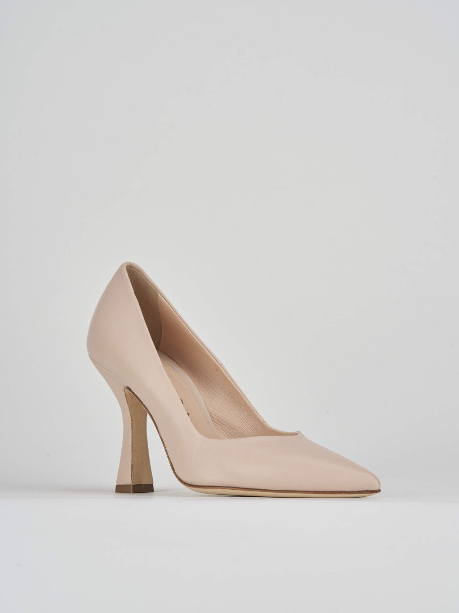 Pumps heel 9 cm pink leather