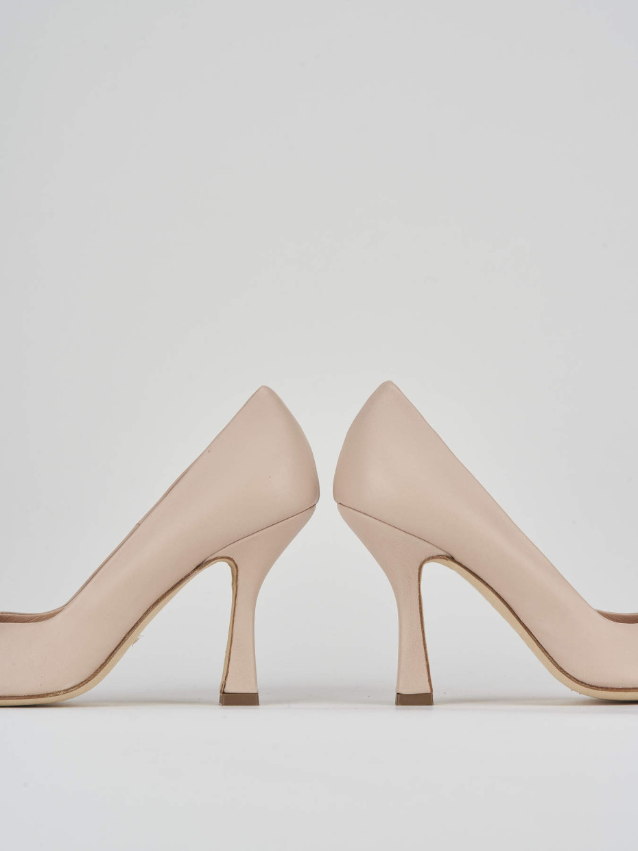 Pumps heel 9 cm pink leather
