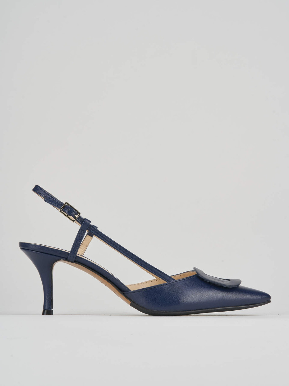 Pumps heel 5 cm blu leather