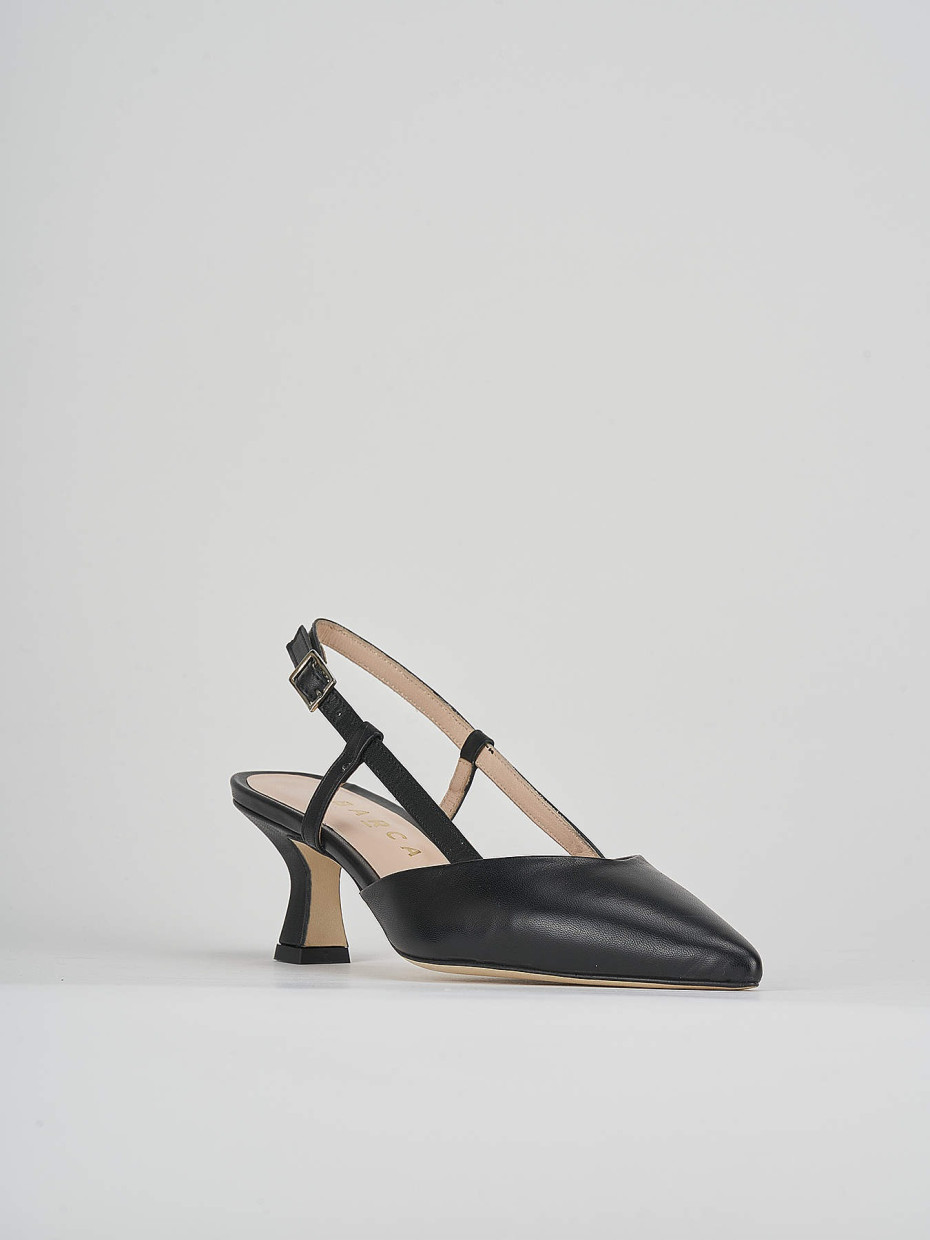 Pumps heel 5 cm black leather
