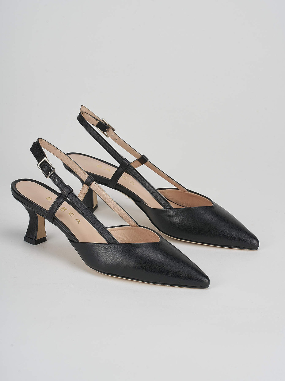 Pumps heel 5 cm black leather