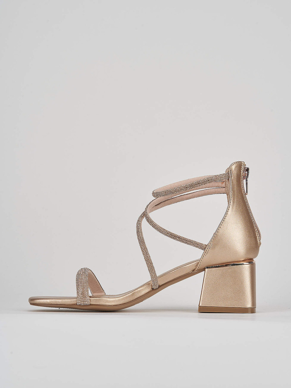 Sandali tacco 5cm pelle rosa