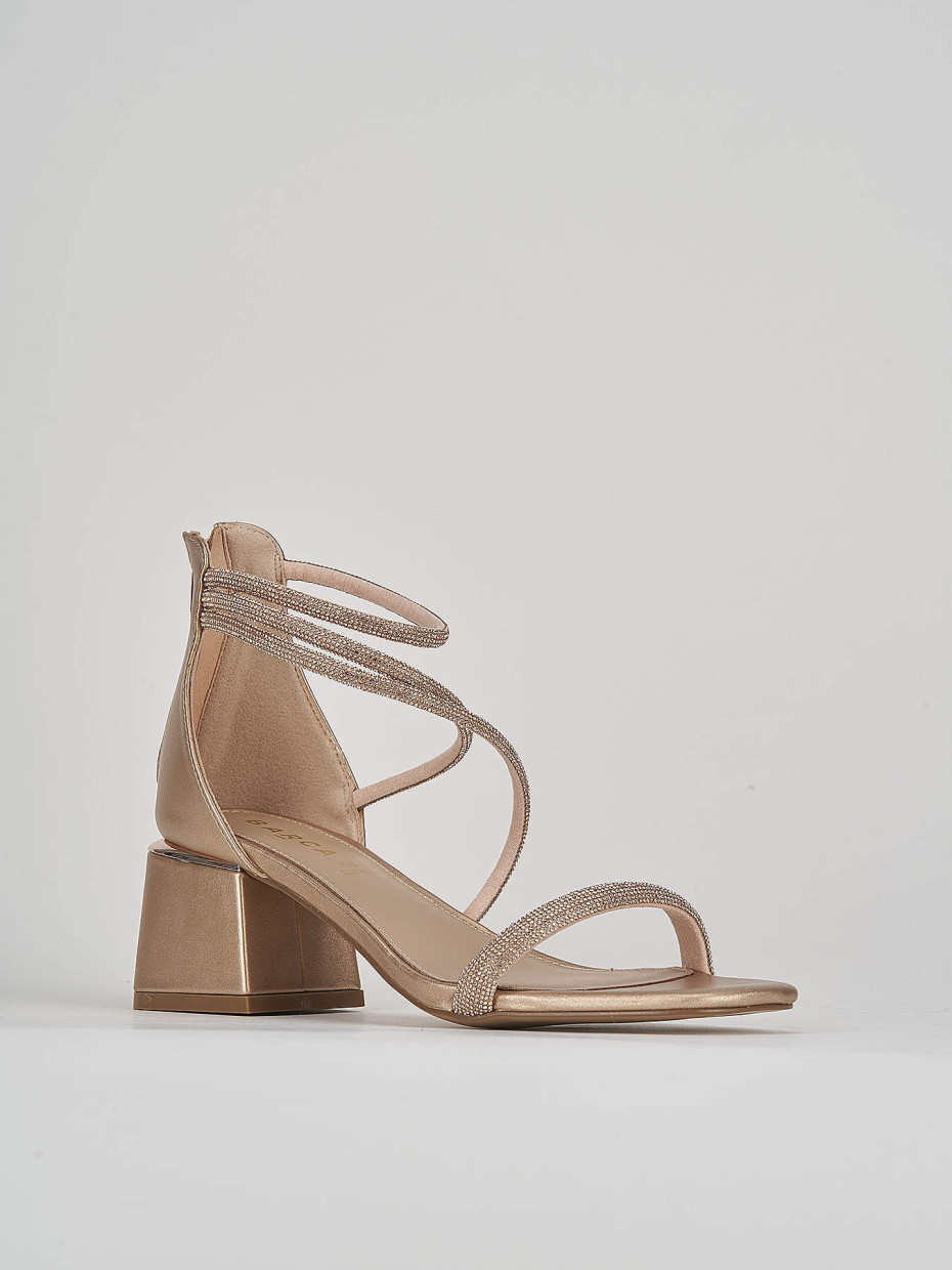 Sandali tacco 5cm pelle rosa