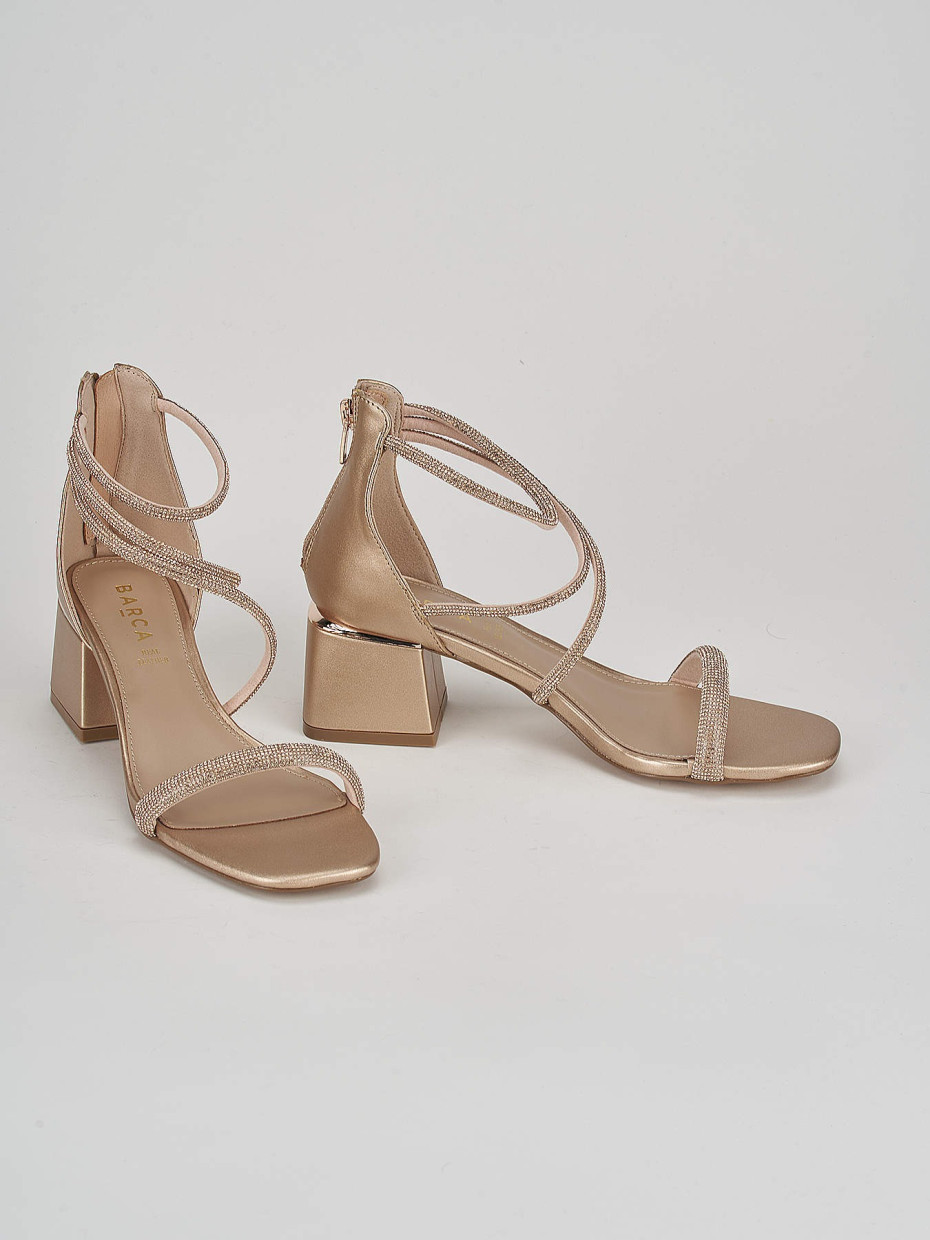 Sandali tacco 5cm pelle rosa