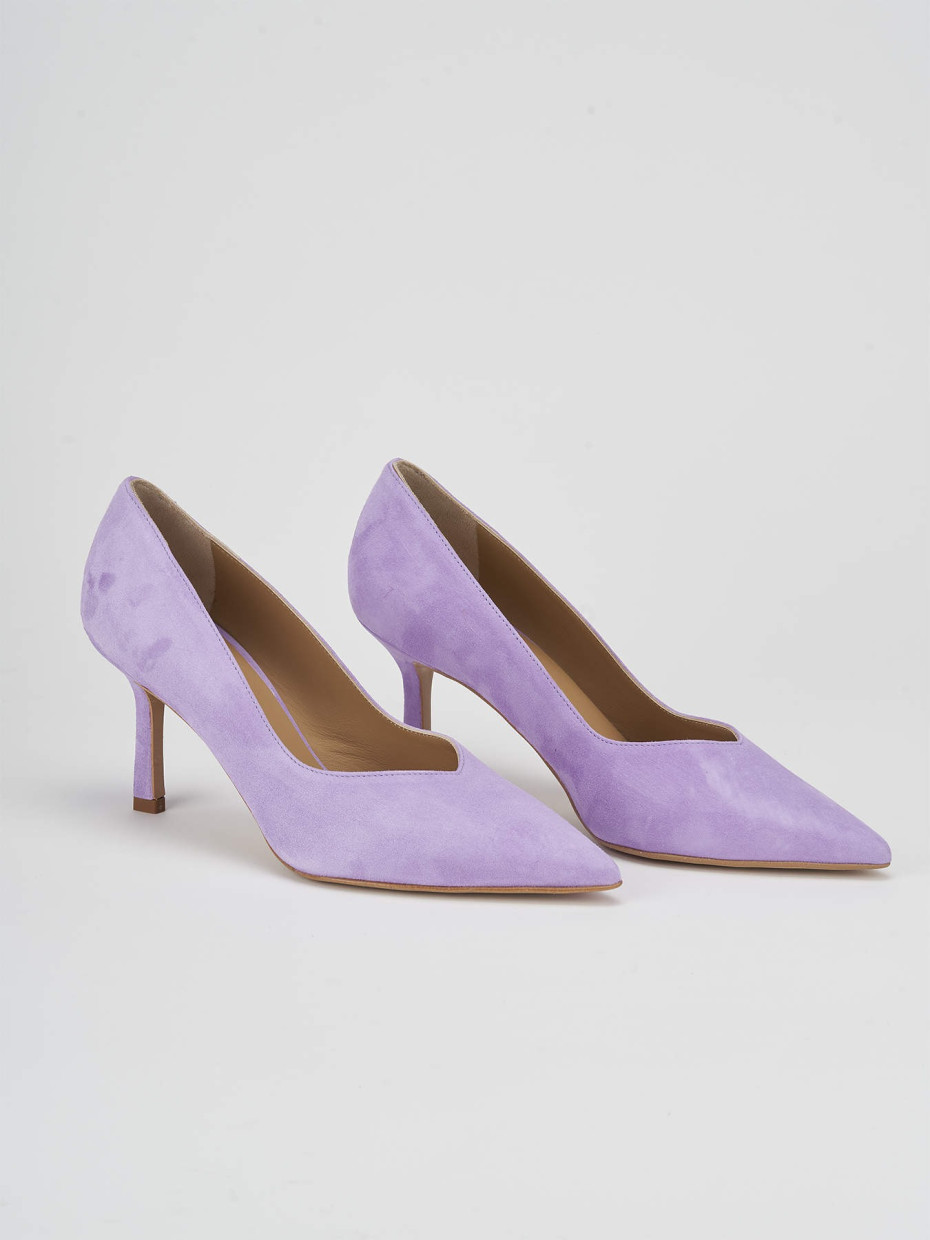 Pumps heel 7 cm pink suede