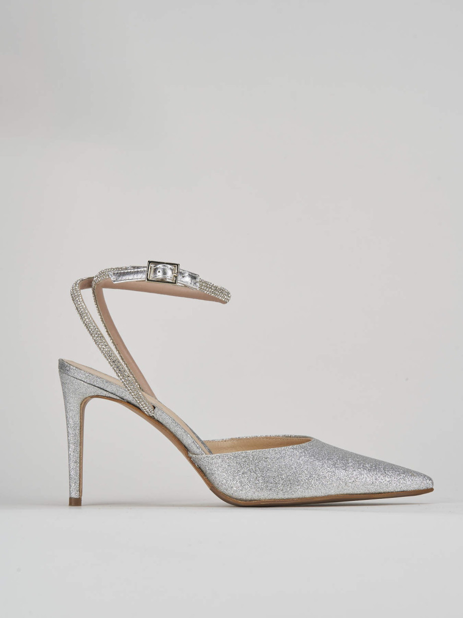 Silver glitter pumps store